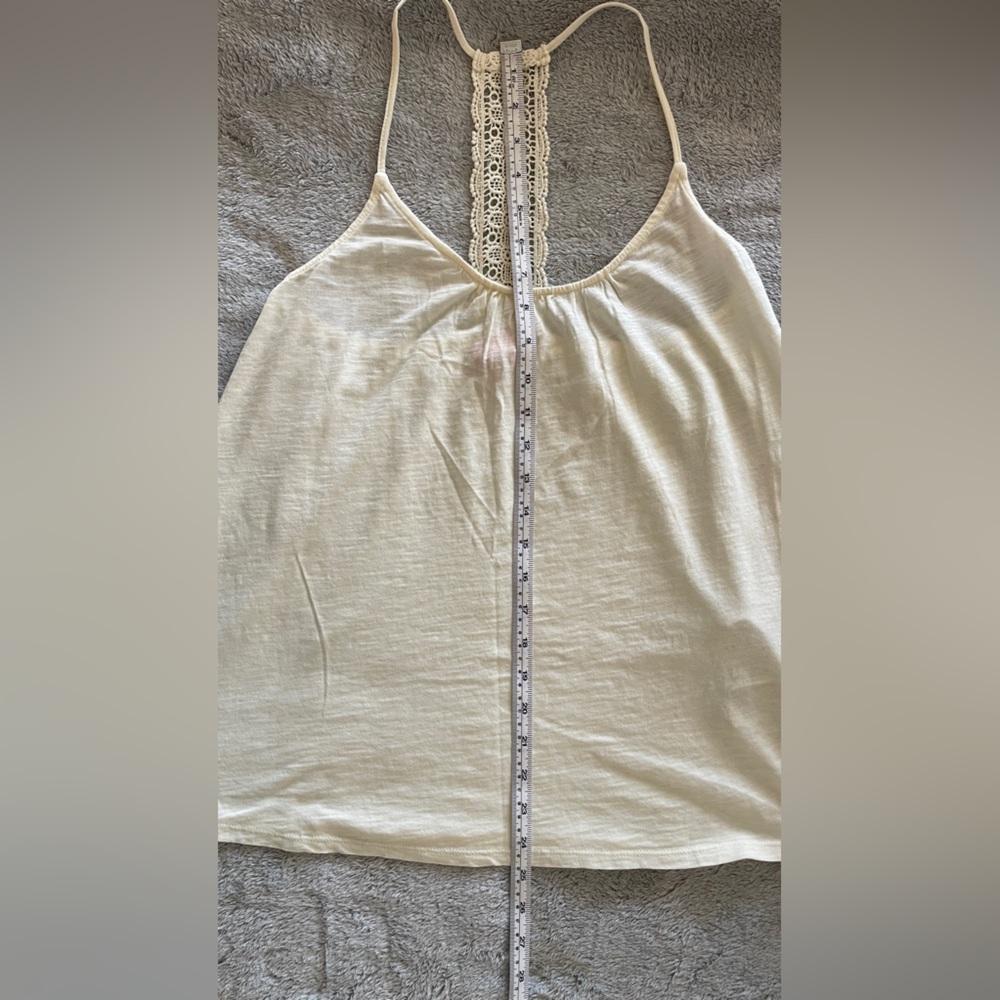 Joe Fresh Cream Crochet Razor Back Tank - XS - Picture 5 of 7